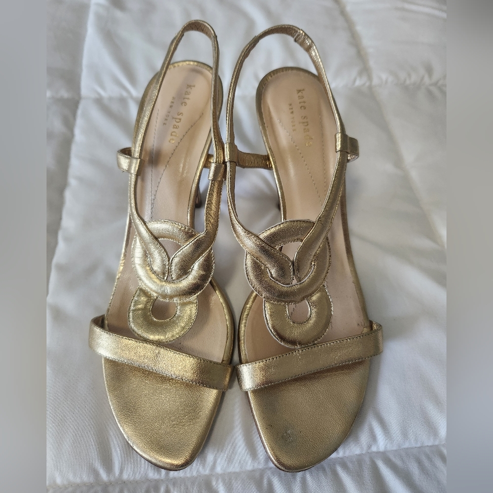 Kate Spade Gold High Heel Sandals